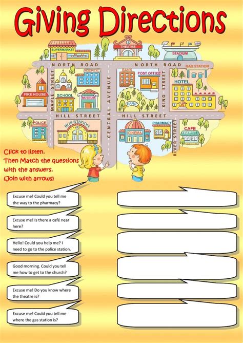 Giving directions interactive and downloadable worksheet. Check your ...