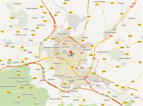 Reims Map - France