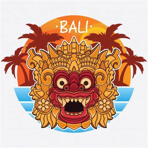 Premium Vector | Design bali island logo | Bali, Bali island ...