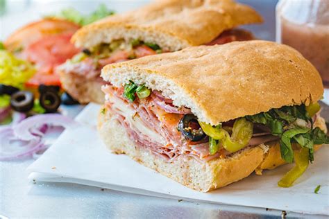 Classic Italian Sub Sandwich with a Red Wine Vinaigrette