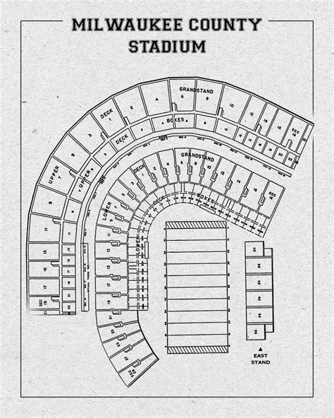 Print of Vintage Milwaukee County Field Seating Chart Seating - Etsy ...