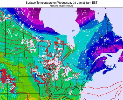 Ontario Surface Temperature on Saturday 04 Sep at 8pm EDT