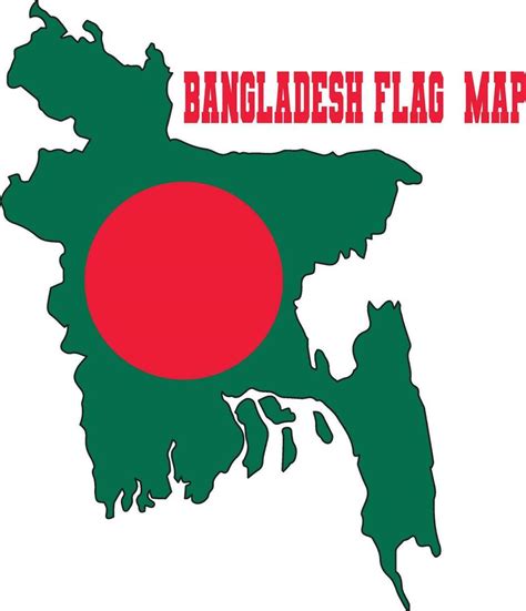 Bangladesh flag map vector 28241532 Vector Art at Vecteezy