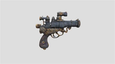 Steampunk Gun - 3D model by juergenhoebarth (@johnvanhartmann) [4509a65] - Sketchfab