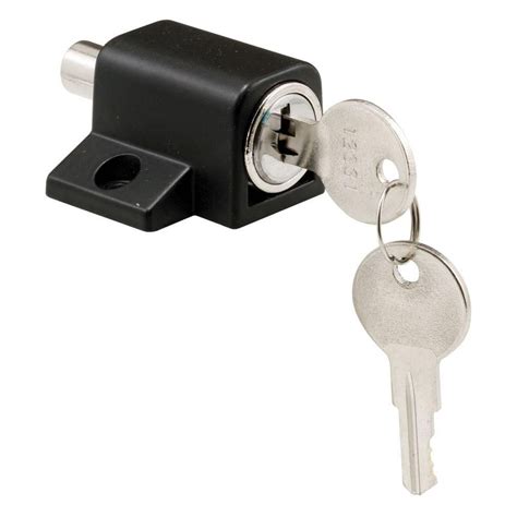 Prime-Line Push-In Sliding Door Keyed Lock, 1 in., Diecast and Steel ...