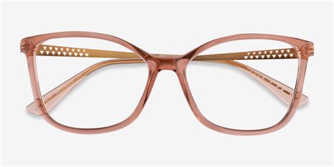 Vogue Eyewear VO5334 - Cat Eye Pink Transparent Frame Glasses For Women | Eyebuydirect