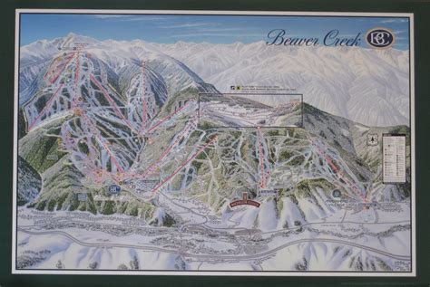 Beaver Creek Trail Map Poster 2003 | Mount-N-Frame