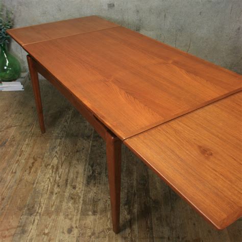 Mid Century Danish Teak Extending Dining Table - 0512e – Mustard Vintage