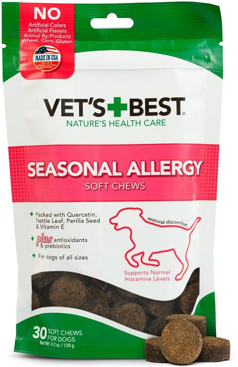 Vet's Best Seasonal Allergy Soft Chews Dog Supplement, 30 count - Chewy.com