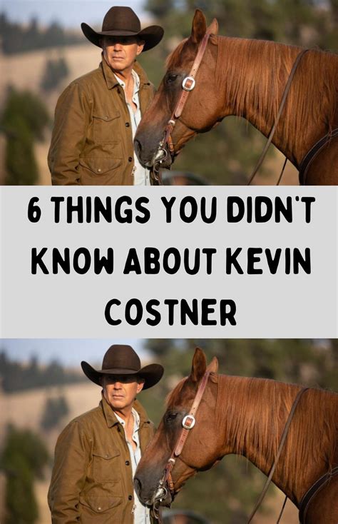 6 Things You Didn’t Know About Kevin Costner | Kevin costner, Letting ...