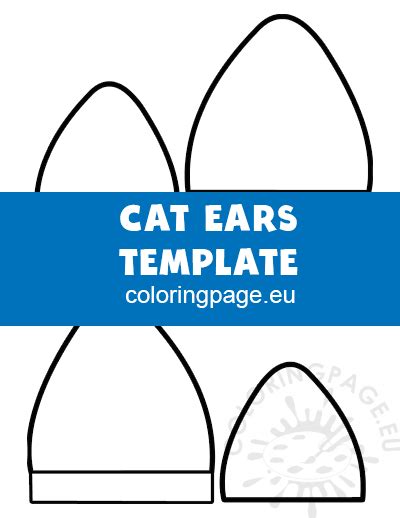 Cat ears template – Coloring Page