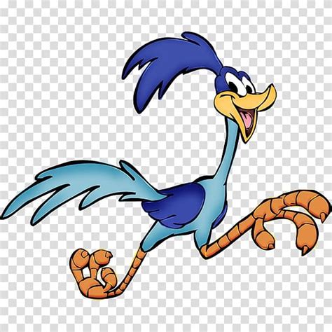 the blue bird cartoon character is running