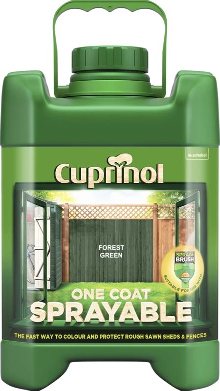 Cuprinol Sprayable Fence Paint Forest Green 5 Litres | Timbermills