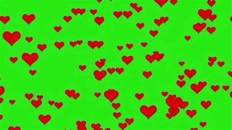 Heart overlay on green screen. Hearts up... | Stock Video | Pond5