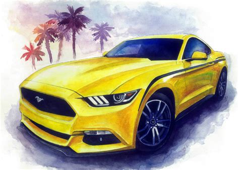 Car Paintings & Automotive Art Drawing | Draw My Car