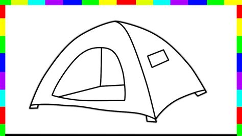 How to draw a Beach Tent step by step for beginners - YouTube