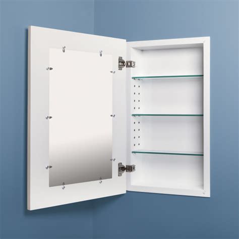 Extra Large Shaker White Concealed Medicine Cabinet (14x24), A Recessed Mirrorless Concealed ...