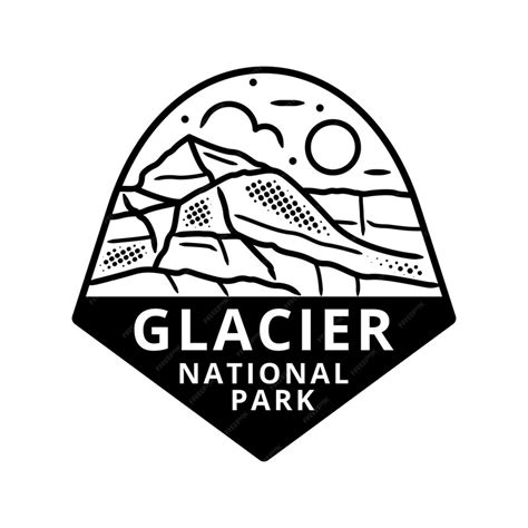 Premium Vector | Glacier National Park Sticker