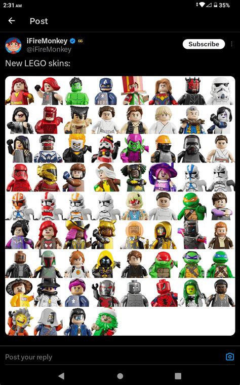 Some of the leaked Lego Fortnite skins : r/legogaming