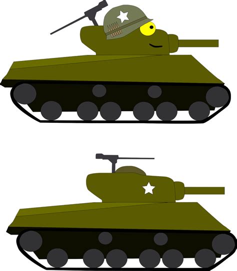 Cartoon Army Tank - Army Military