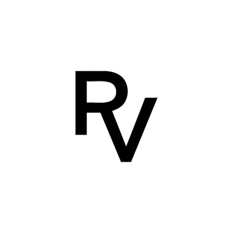 Premium Vector | Rv logo design