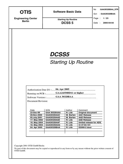 Otis Software Basic Data PDF | PDF | Power Inverter | Elevator