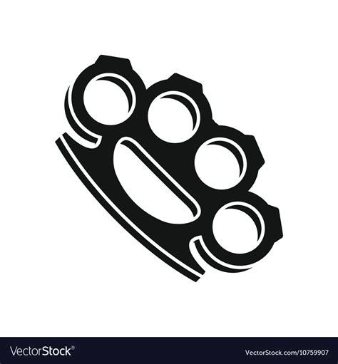 Brass knuckles icon simple style Royalty Free Vector Image