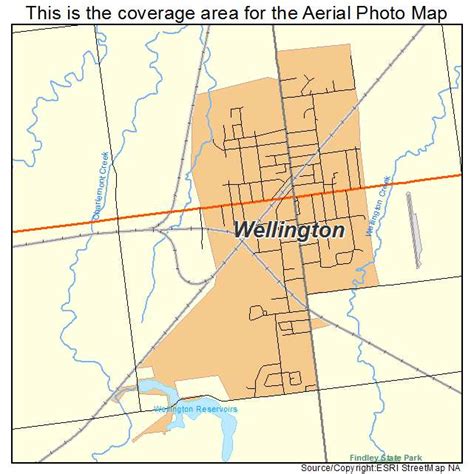 Aerial Photography Map of Wellington, OH Ohio