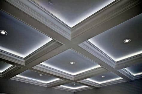 38 Crown Molding Lighting Ideas to Elevate Your Decor | Coffered ceiling lighting, Coffered ...