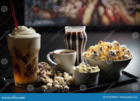 Film Theatre Food and Beverages. AI Generated Stock Illustration ...