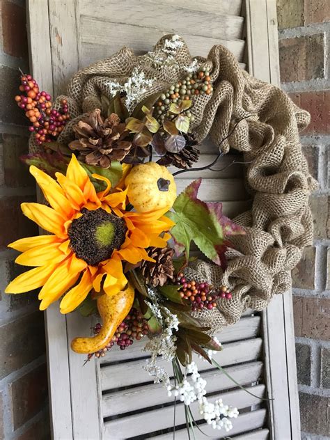 Clover House: Dollar Tree Fall Burlap Wreath