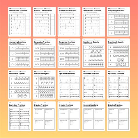 Fraction Worksheets (Printable PDF) – That Little Robot