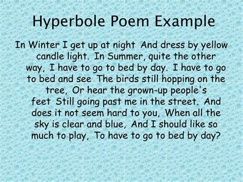 PPT - Hyperbole Poems PowerPoint Presentation, free download - ID:2082672