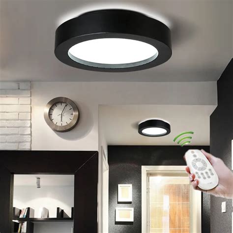 Remote control ceiling light Fixtures Bedroom Kitchen Dining room Bathroom ceiling Lights Black ...