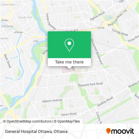 How to get to General Hospital Ottawa by bus or light rail?