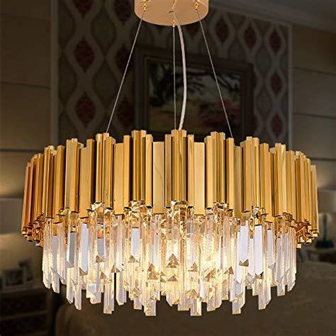 MEELIGHTING Gold Plated Luxury Modern Crystal Chandelier Lighting Contemporary R - Chandeliers ...