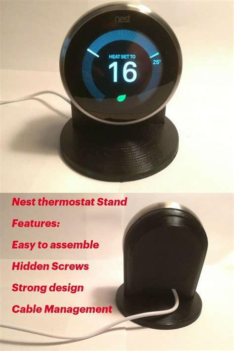 Stand for Nest Thermostat with Mounting Screws and Cable | Etsy | Thermostat frame, Nest ...