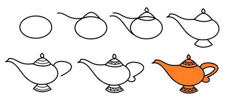 How To Draw Genie Lamp - swerming