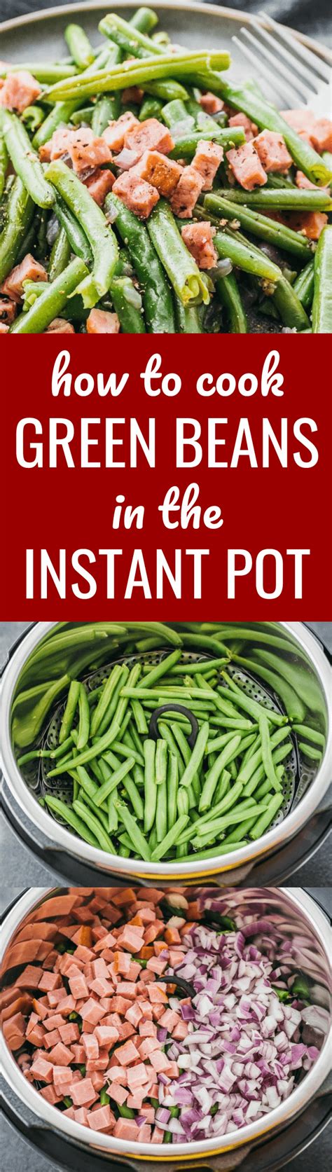 These are the best Instant Pot Green Beans! You can add ham or bacon, and use fresh or frozen ...