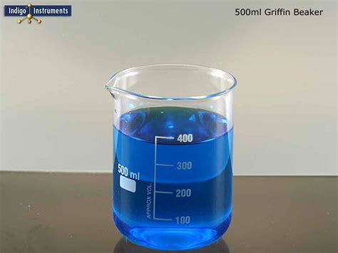 500 ml Beaker, Glass Chemistry Lab Beakers, Griffin (Low Form) "Purex"