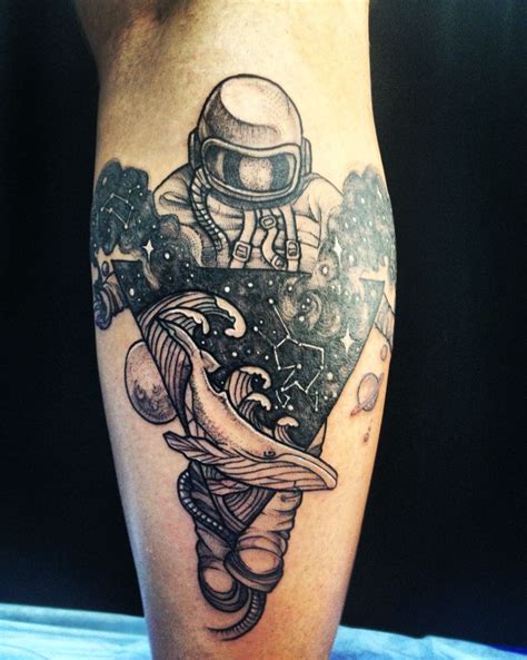 Spaceman, tattoo, geometric, whale, space Arrow Tattoos, Feather Tattoos, Dope Tattoos, Trendy ...