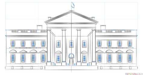 How to draw the White House | Step by step Drawing tutorials