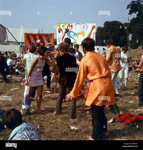 Sixties Fashion 1960s clothing Hippies at Festival of the Flower Children at Woburn Abbey Orange ...