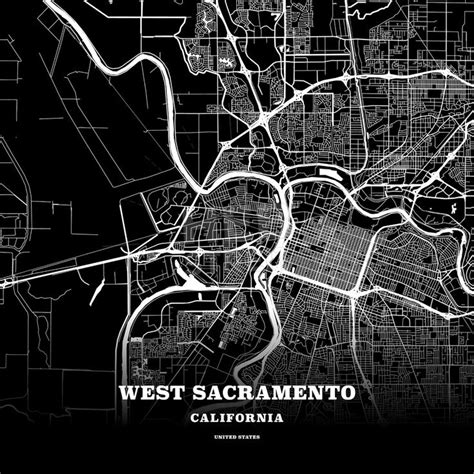 West Sacramento, California, USA map | West sacramento, Map poster ...