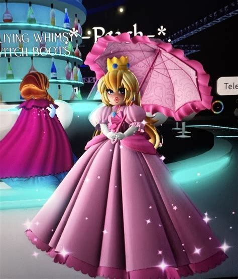 🍑 Princess Peach! 👸 | Aesthetic roblox royale high outfits, Island ...