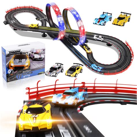 Buy 2022 Upgraded Electric Slot Car Race Car Track Sets for Boys ...