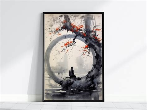 Zen Painting. Enso Tree. Meditation. Japanji. - Etsy