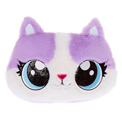 Carly the Cat Plush Pillow - Purple | Claire's US