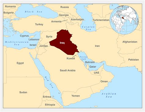 Iraq Map Middle East