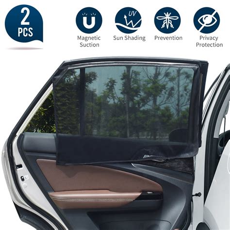 Magnetic Side Window Sunshades, CARGOOL Universal Car Window Shade Car Mesh Sun Shade for Back ...